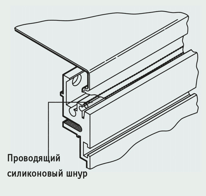Рис. 6. Прокладка в виде проводящего силиконового шнура