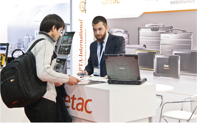 Рисунок. На стенде Getac были представлены защищённые мобильные устройства