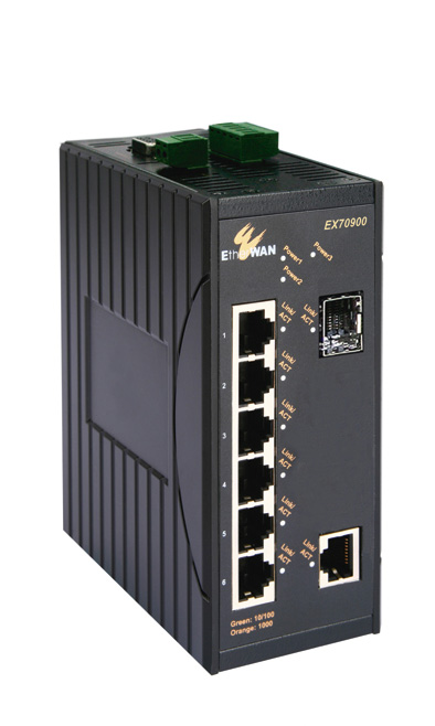 Рис. 4. Промышленный управляемый 8-портовый коммутатор Gigabit Ethernet серии EX70900