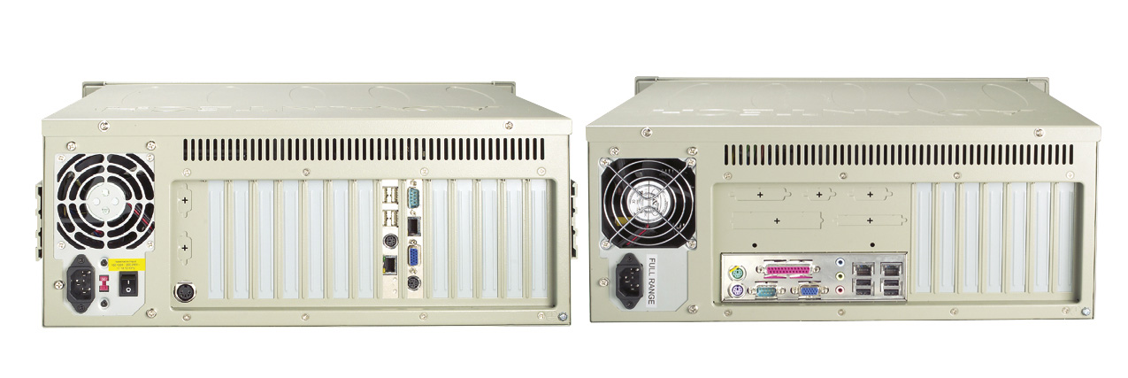 Рис. 1. Компьютерный корпус в форм-факторе PICMG (14 слотов) и ATX (7 слотов)