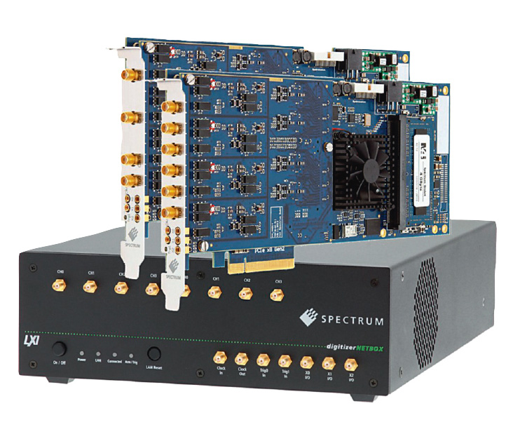 Рис. 59. Дигитайзеры Spectrum PCIe и LXI имеют все необходимые возможности аппаратного и программного обеспечения для работы в качестве осциллографа
