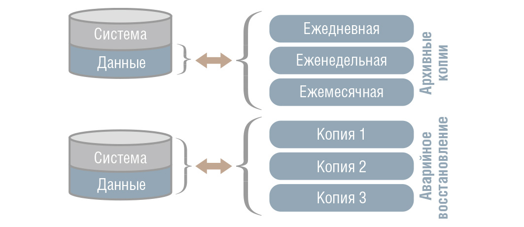 Рис. 5. Основные типы копирования данных
