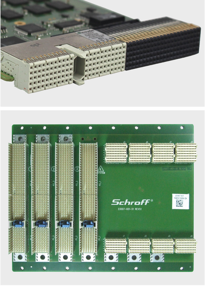 Рис. 4. Плата CompactPCI PlusIO и гибридная объединительная плата
