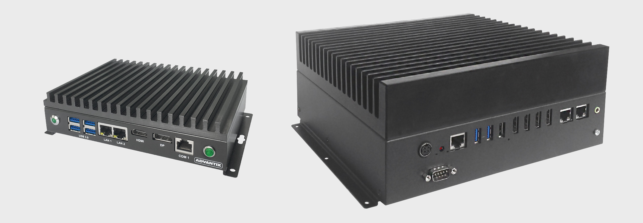 Рис. 2. Безвентиляторные рабочие станции операторов AdvantiX ER-3100 (слева) и AdvantiX ER-DS200 (справа)