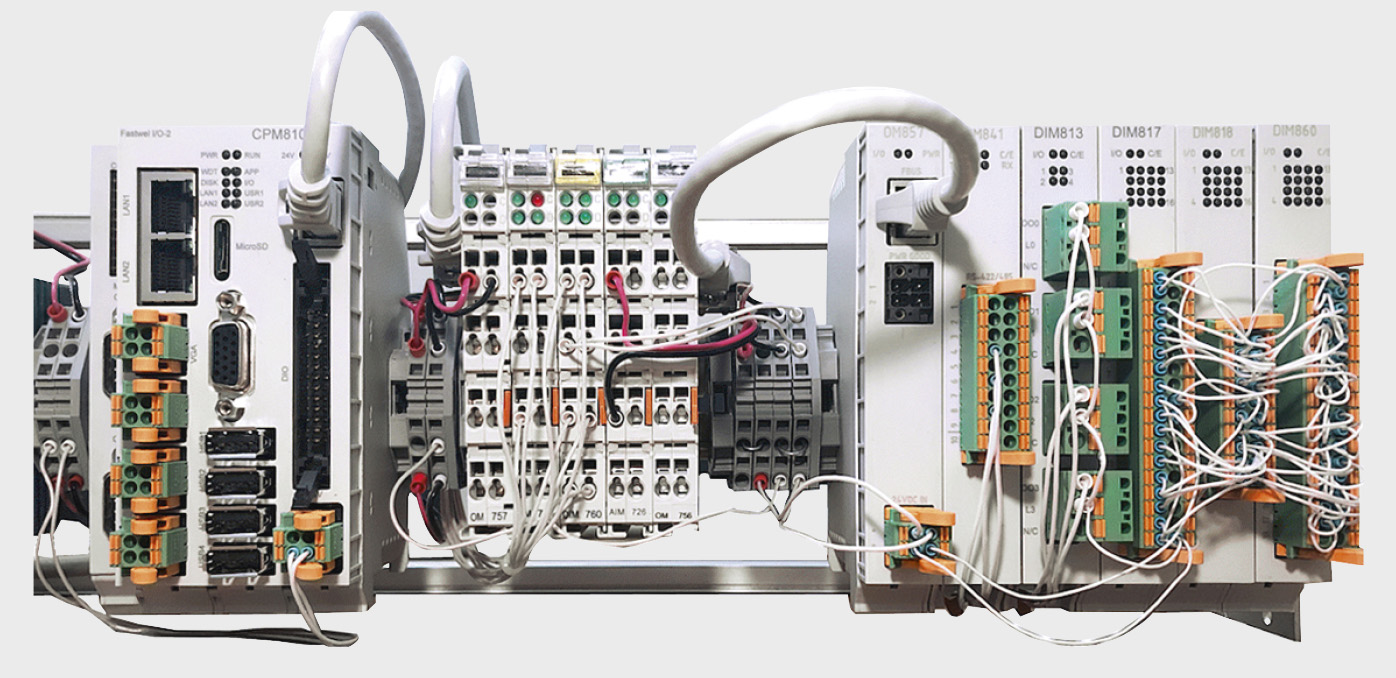 Рис. 1. Пример совместного использования модулей серии FASTWEL I/O и FASTWEL I/O-2