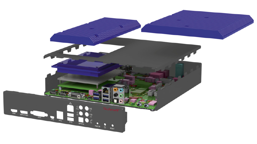 Рис. 11. Специализированный корпус для одноплатных платформ Interscale от nVent SCHROFF