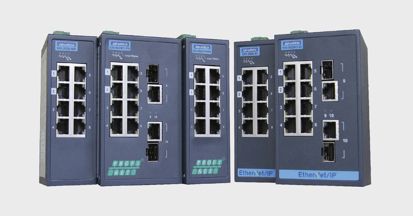 Рис. 1. Управляемые Ethernet-коммутаторы Advantech серии EKI-5500/5600