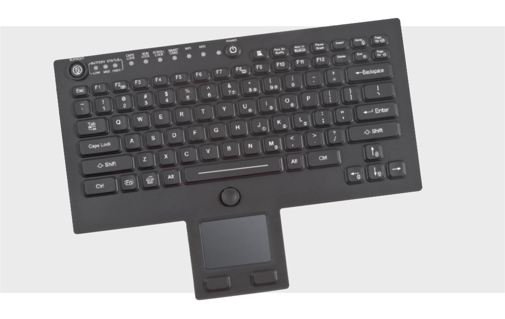 Рис. 9. Клавиатура TMLT-890-TP-OEM-USB/PS2 со встроенной сенсорной панелью