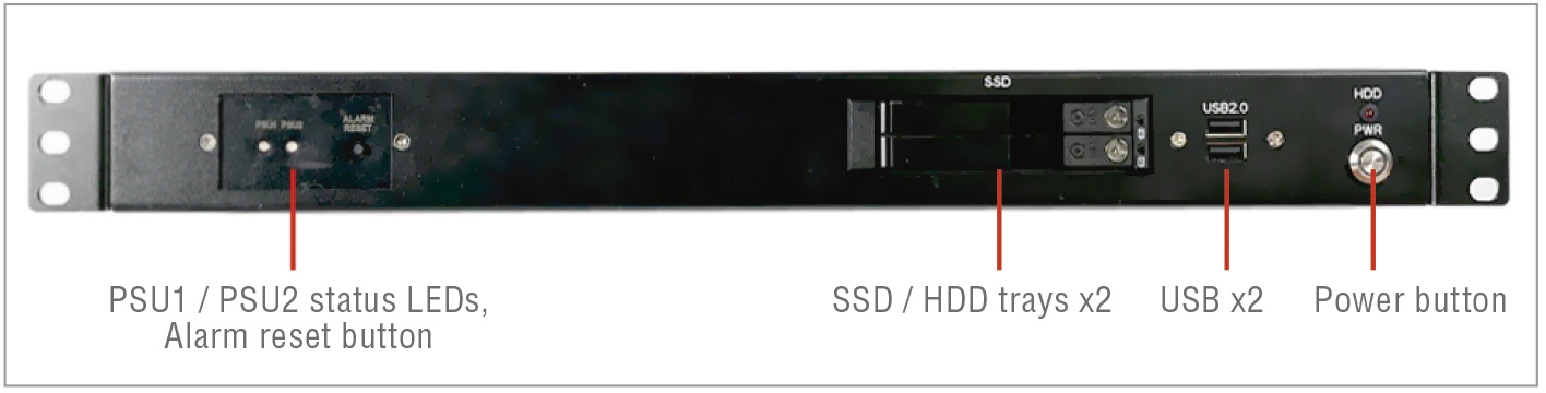 Рис. 2. Передняя панель IPC-SYS8FN2