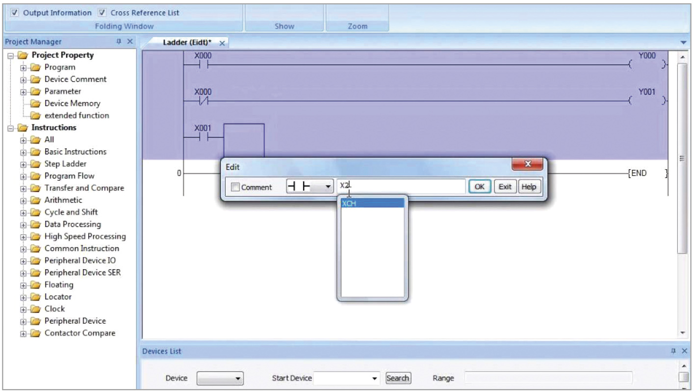 Рис. 7. Интерфейс среды программирования Wecon PLC Editor