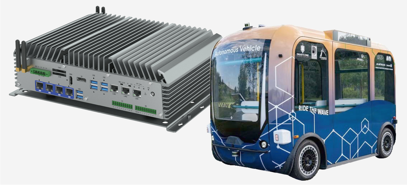 Рис. 6. KMDA-3602 и беспилотный микроавтобус