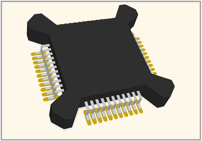 Рис. 6. 3D-модель компонента, созданная в IPC Compliant Footprint Wizard