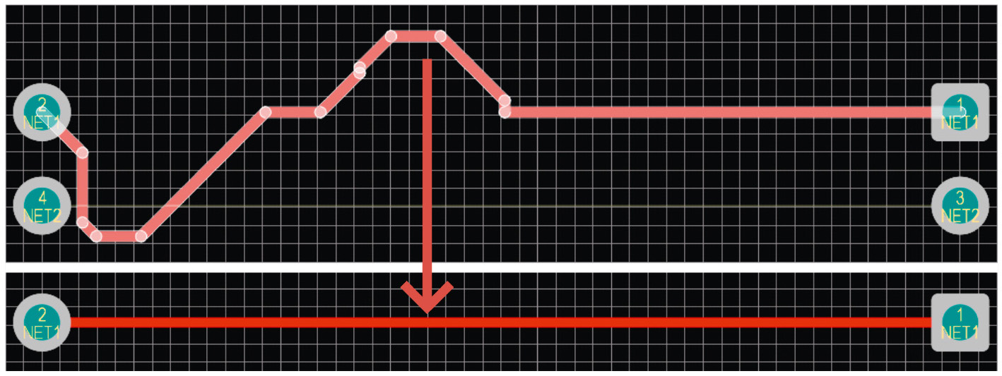 Рис. 8. Оптимизация отдельной цепи