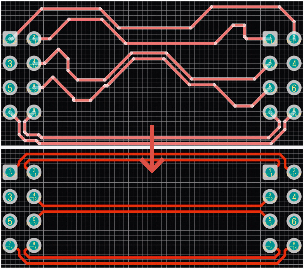 Рис. 10. Оптимизация дифференциальных пар