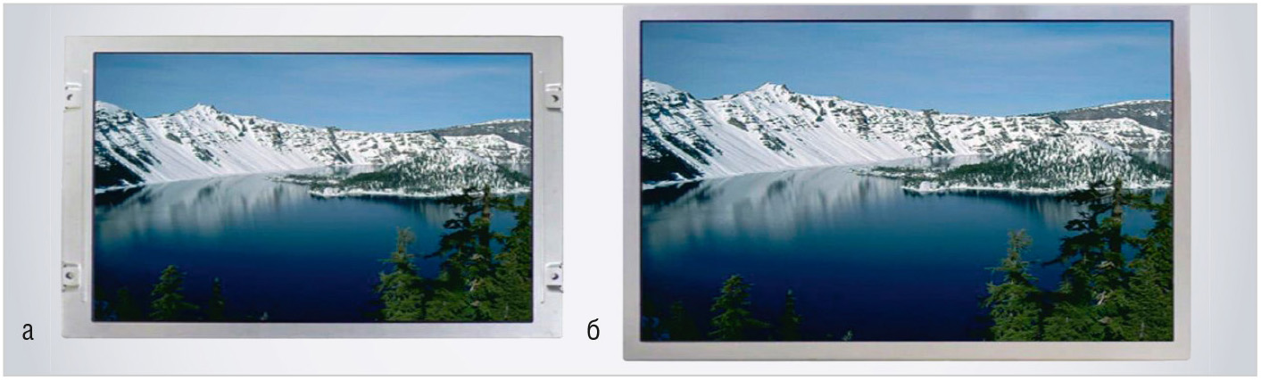 Рис. 4. TFT-LCD-модули: а) AA084VM11; б) AA104XL12