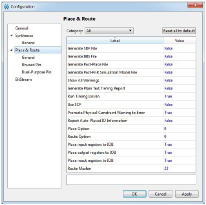 Рис. 9. Генерируемые в проекте выходные файлы