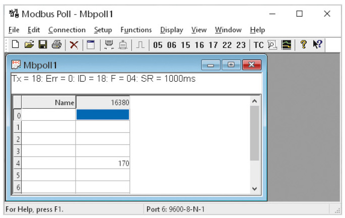 Рис. 4. Окно программы Modbus Pool