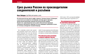 Срез рынка России по производителям соединителей и разъёмов