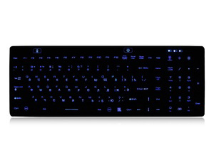 Силиконовая клавиатура с регулируемой подсветкой серии K-TEK-M380KP-FN-DT от Key Technology