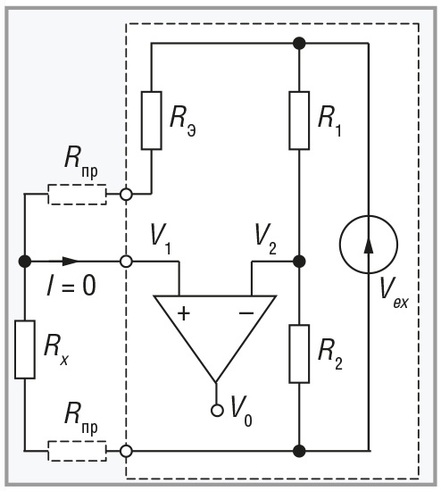 Рис. 4. Мостовая схема измерения сопротивлений